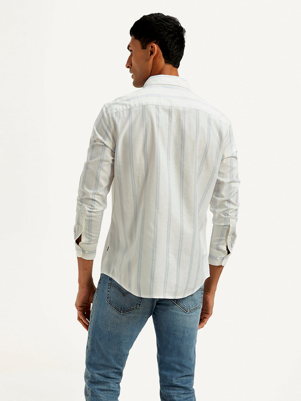 Men's Striped Slim Fit Oxford Shirt