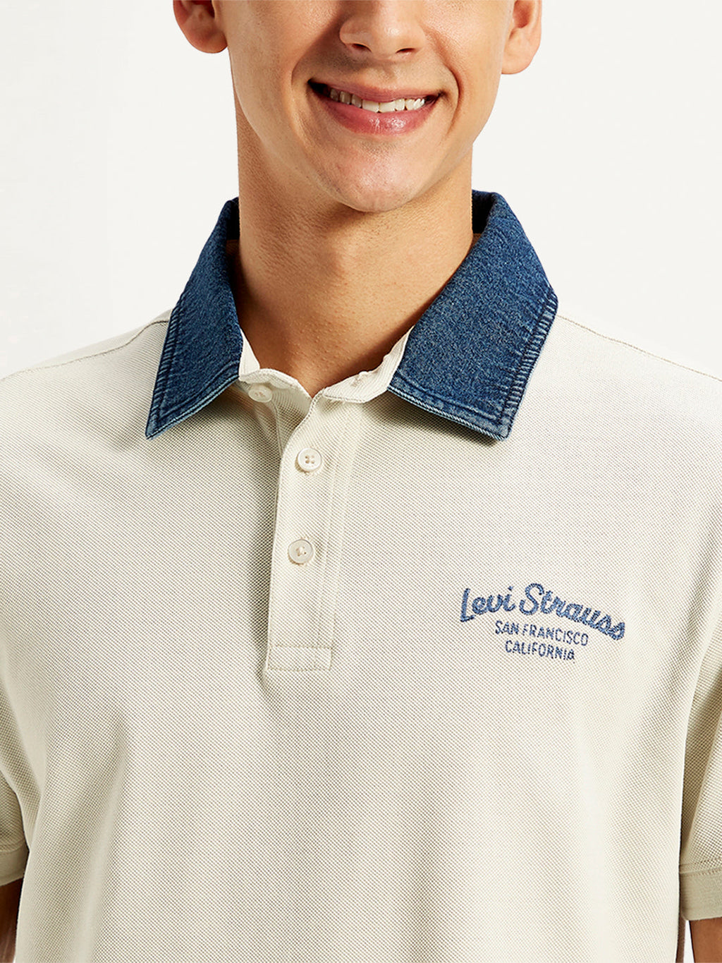 Men's Typographic Print Slim Fit Polo T-Shirt