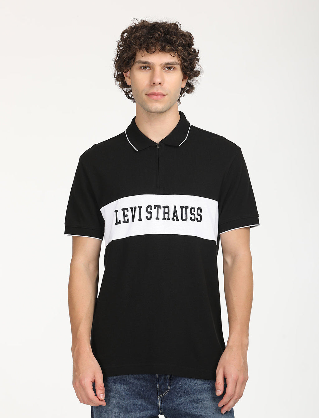 Men's Brand Logo Slim Fit  Polo T-shirt