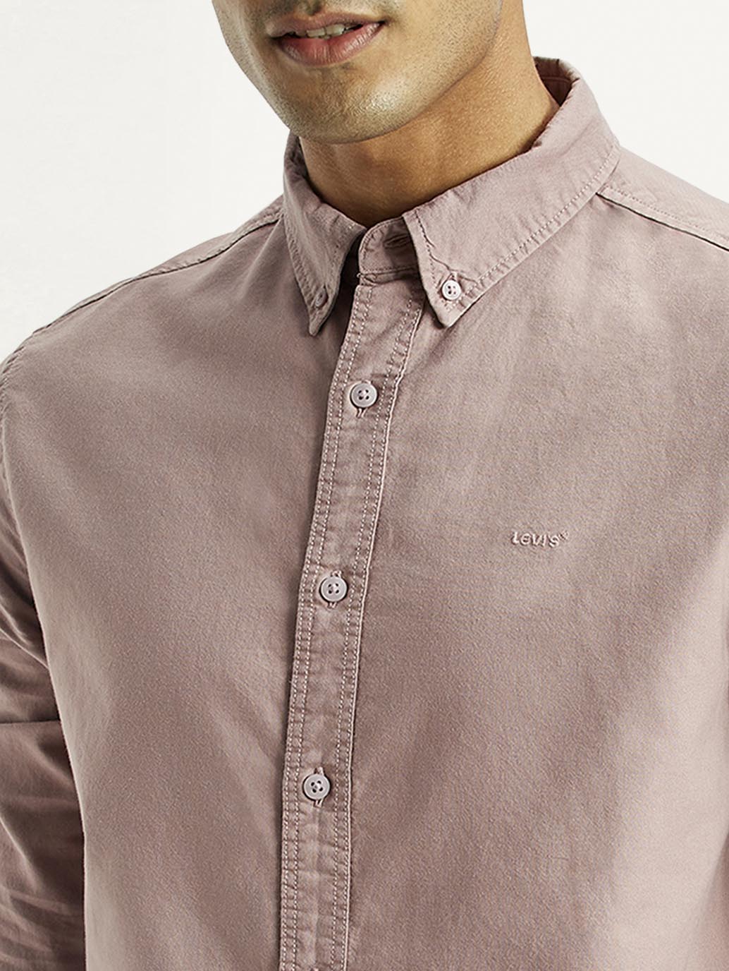 Men's Solid Overdyed Slim Fit Shirt
