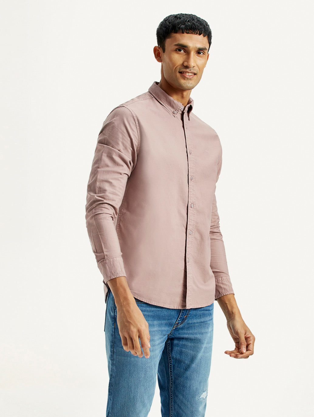 Men's Solid Overdyed Slim Fit Shirt