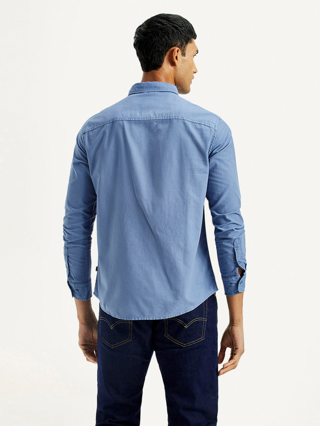 Men's Solid Overdyed Slim Fit Shirt