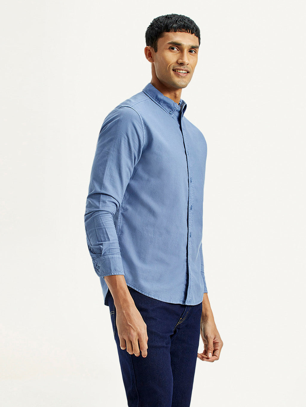 Men's Solid Overdyed Slim Fit Shirt
