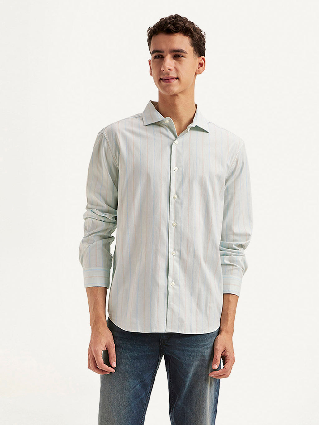 Men's Redloop Striped Slim Fit Shirt