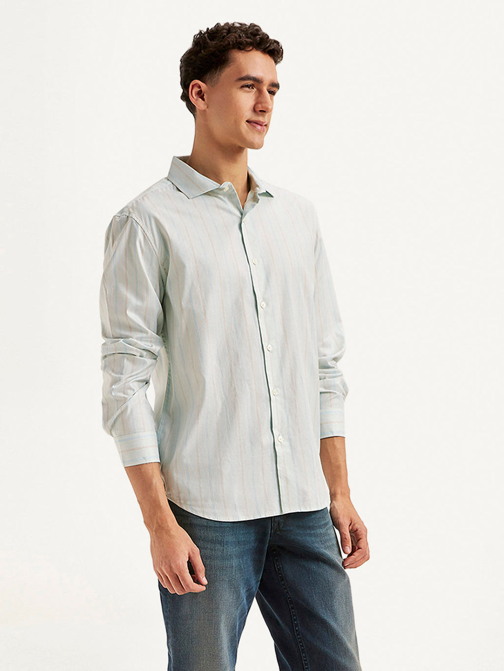 Men's Redloop Striped Slim Fit Shirt