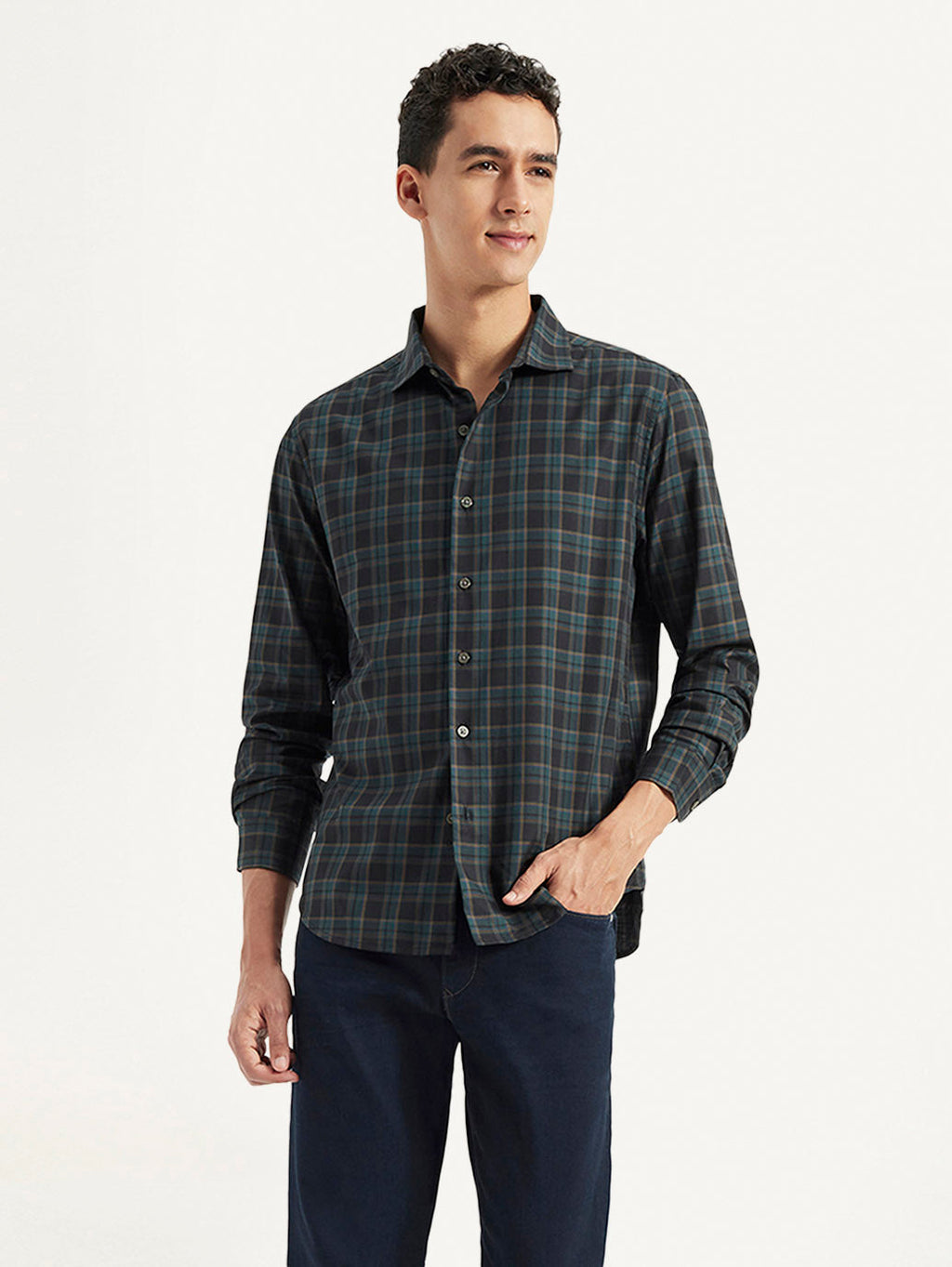 Men's Redloop Checkered Slim Fit Shirt