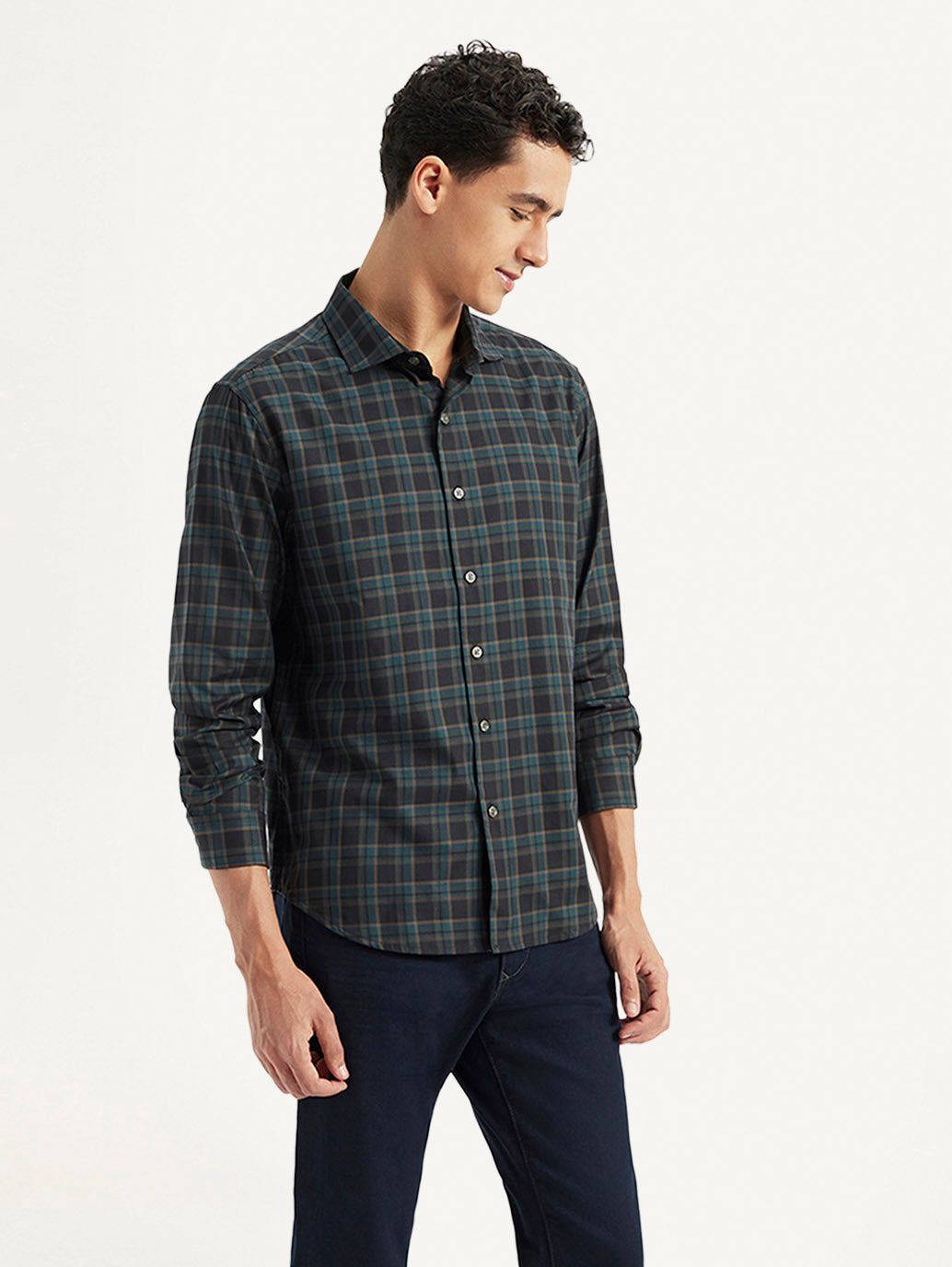 Men's Redloop Checkered Slim Fit Shirt