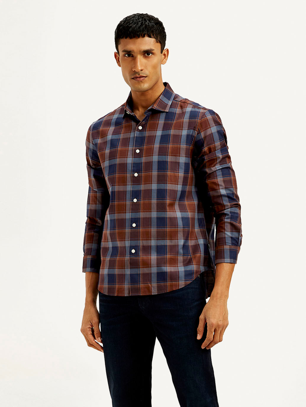 Men's Redloop Checkered Slim Fit Shirt