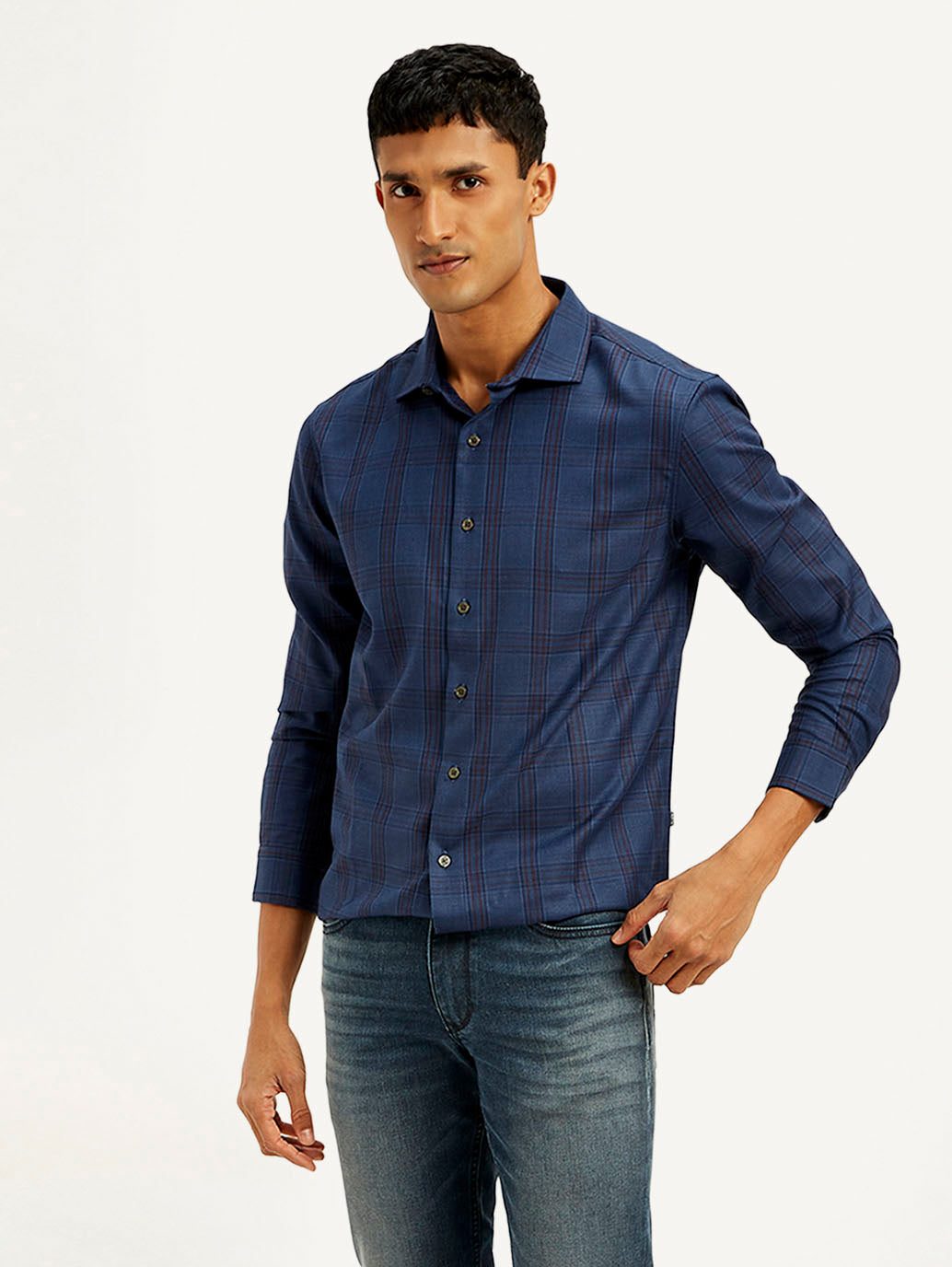 Men's Redloop Checkered Slim Fit Shirt