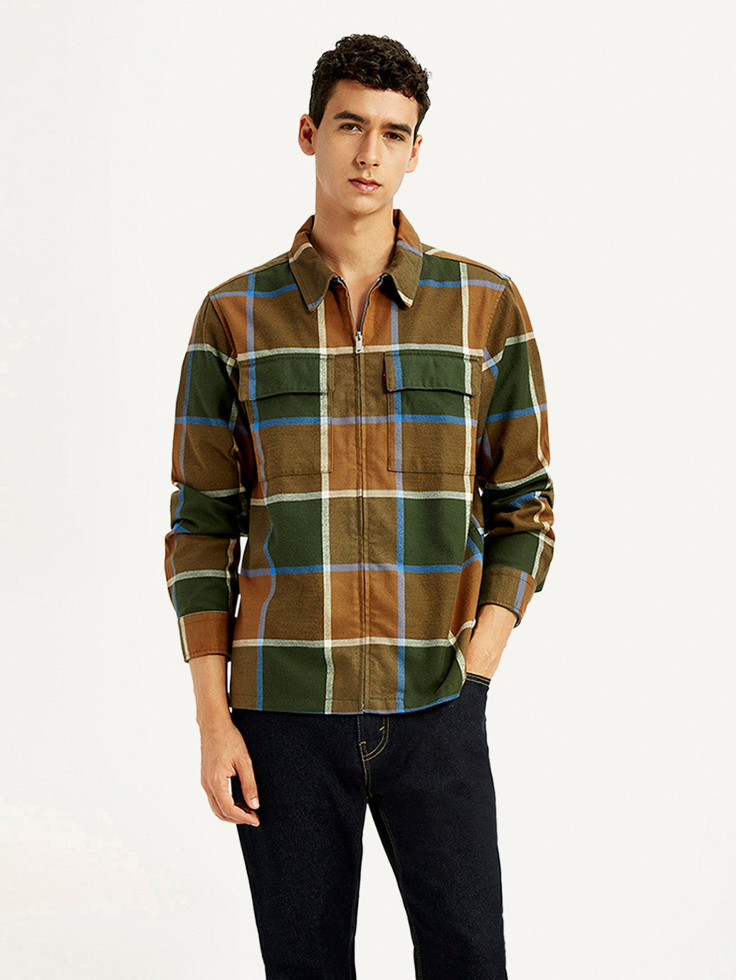 Men's Checkered Relaxed Fit Flannel Shirt