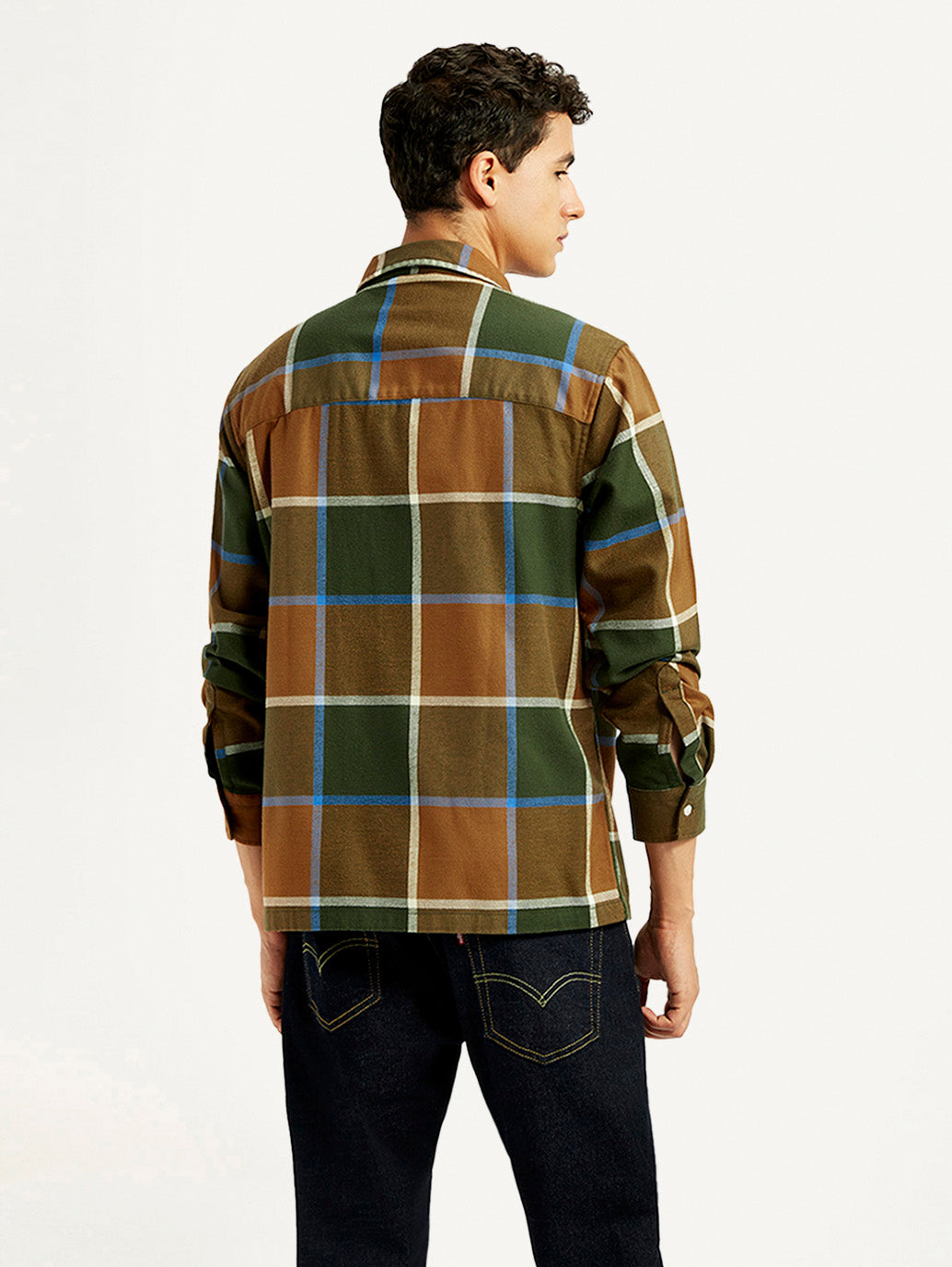 Men's Checkered Relaxed Fit Flannel Shirt