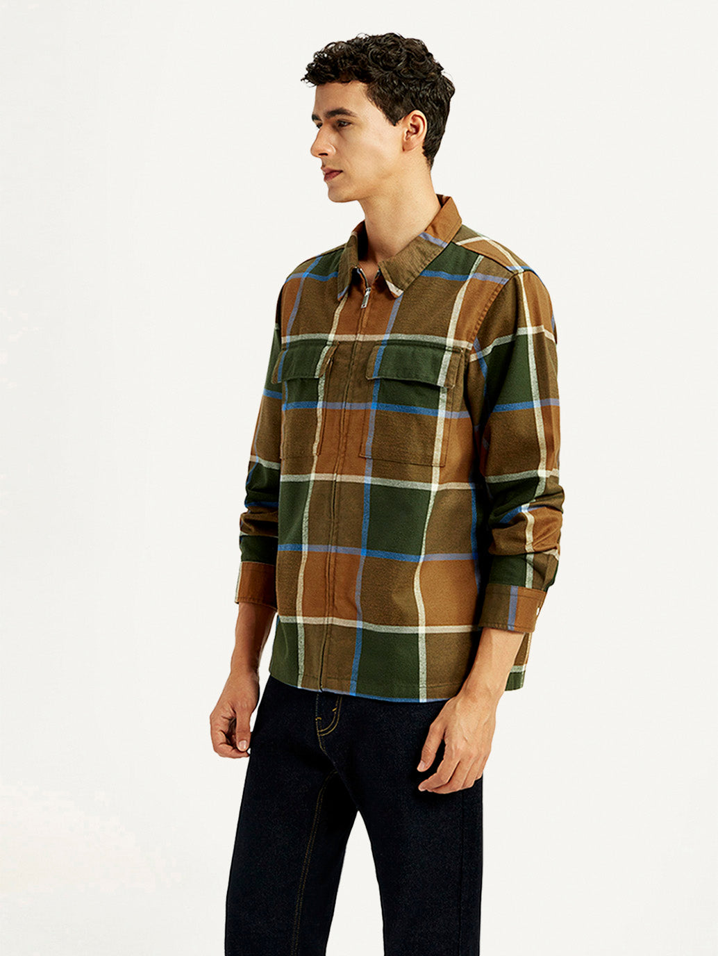 Men's Checkered Relaxed Fit Flannel Shirt