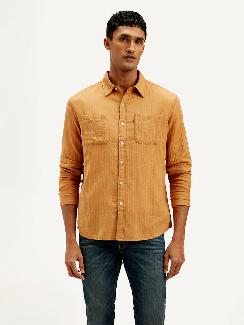 Men's Textured Slim Fit Shirt