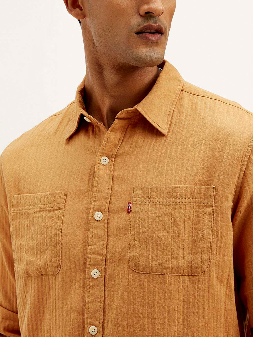 Men's Textured Slim Fit Shirt