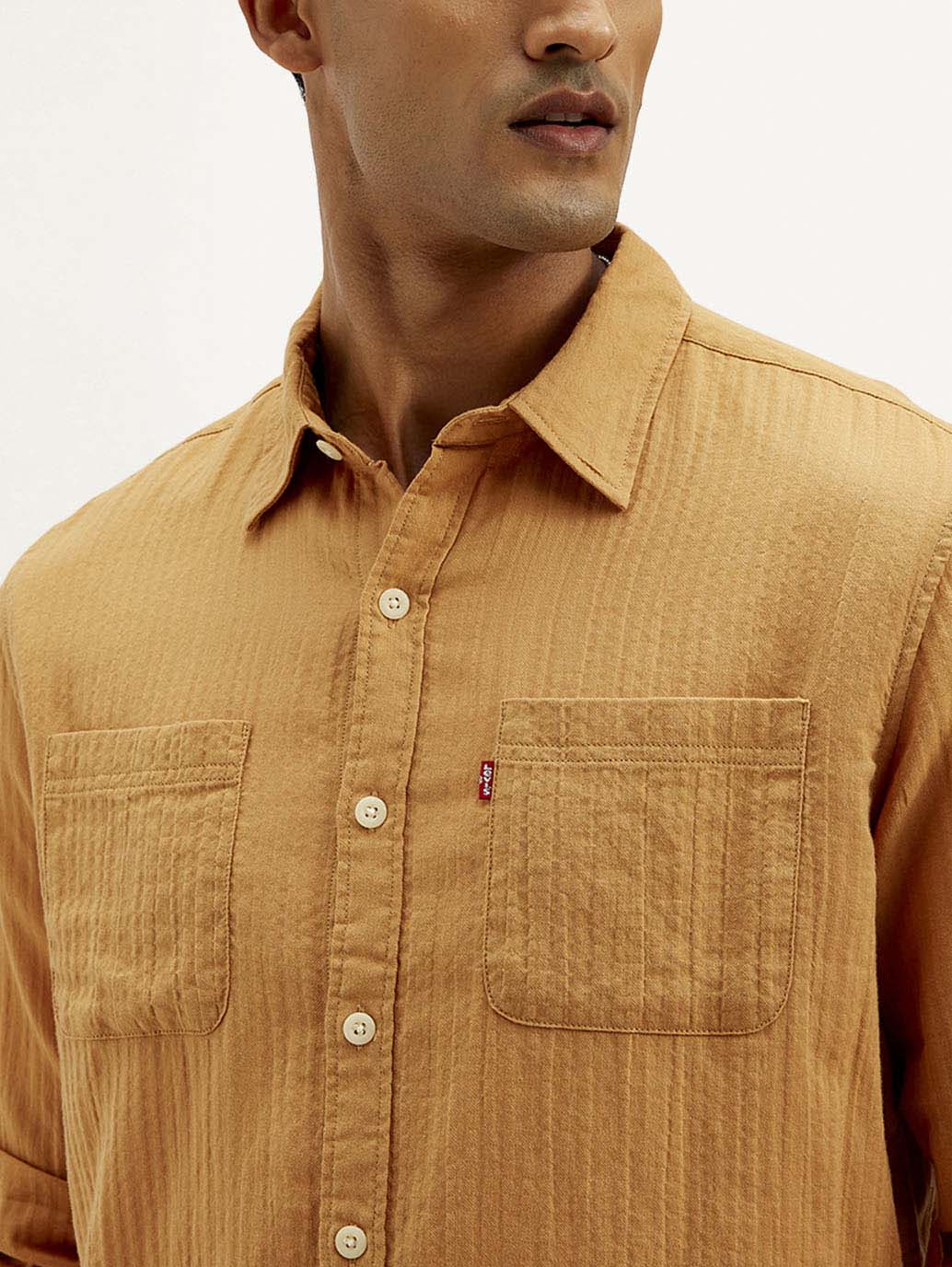 Men's Textured Slim Fit Shirt