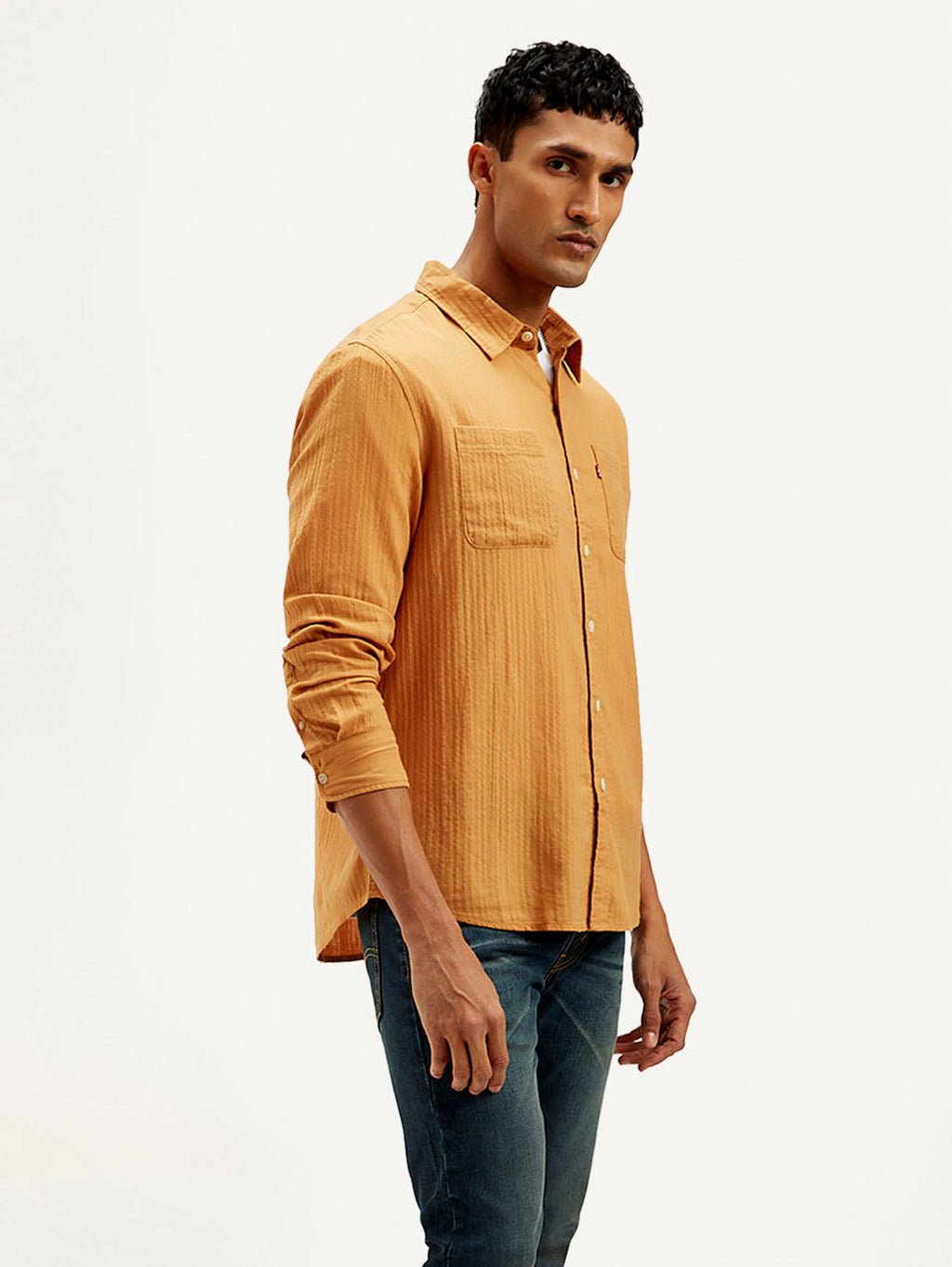 Men's Textured Slim Fit Shirt