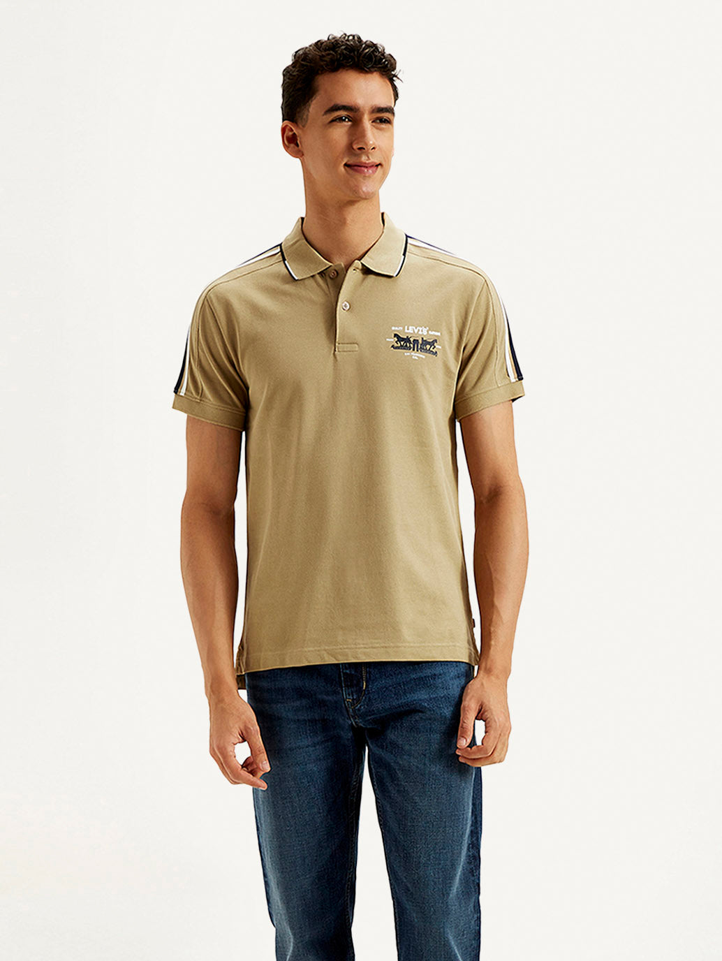 Men's Solid Slim Fit Polo T-shirt