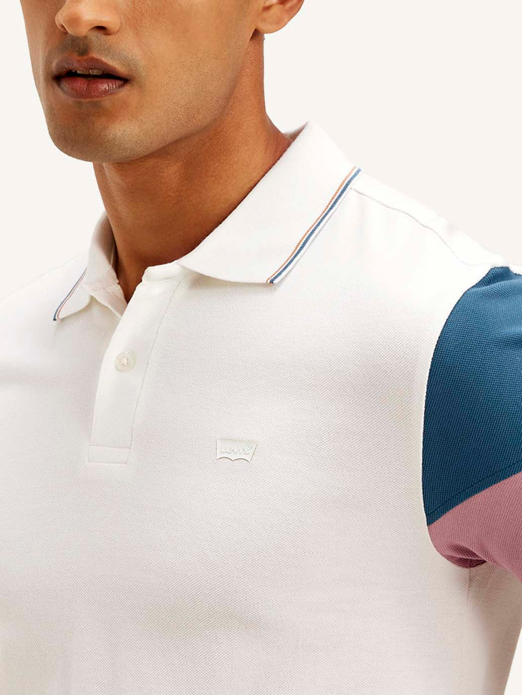 Men's Colorblock Slim Fit Polo T-shirt