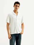 Men's Textured Relaxed Fit Resort Collar Knit Shirt