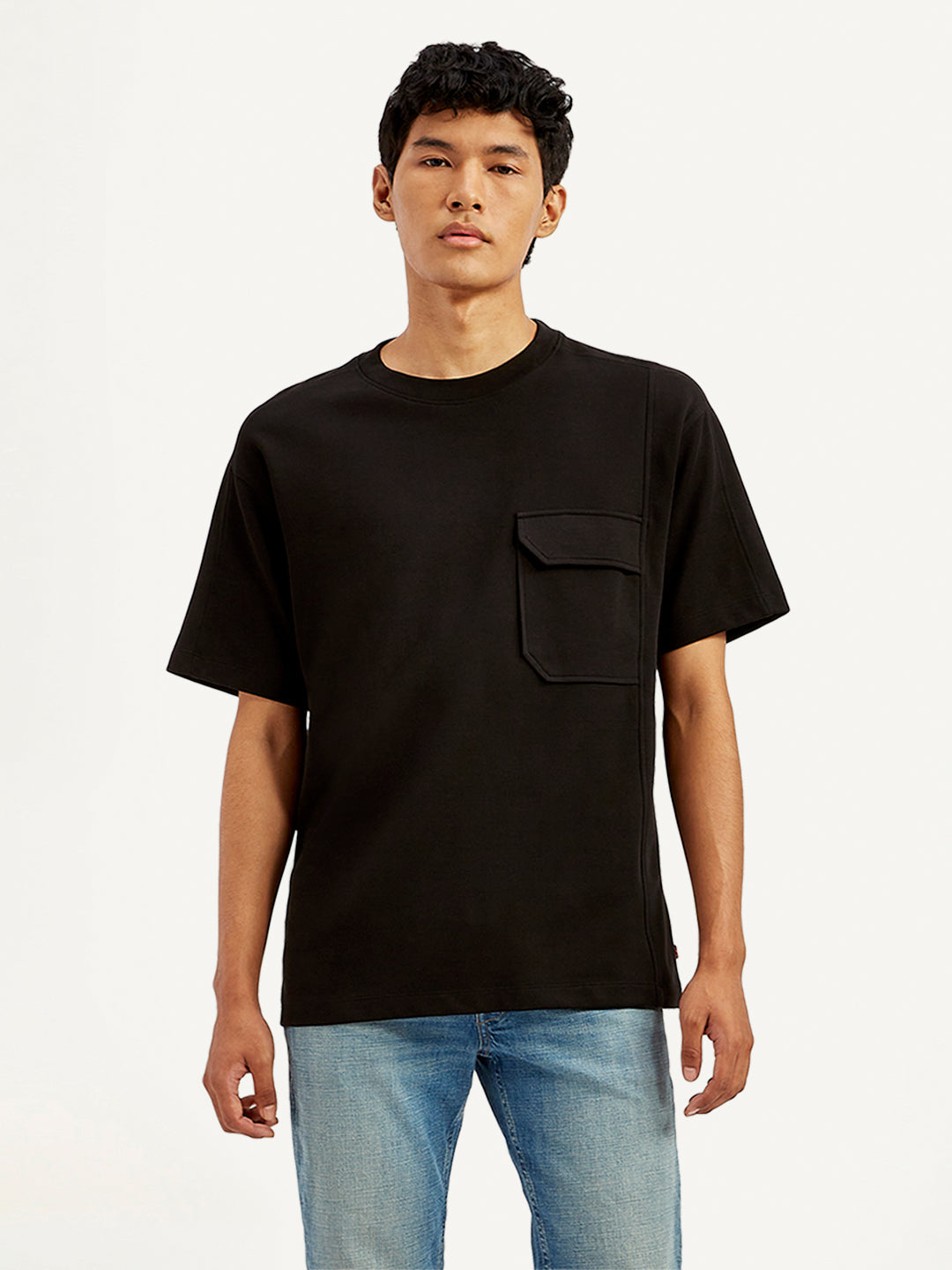 Men's Solid Crew Neck Utility T-Shirt