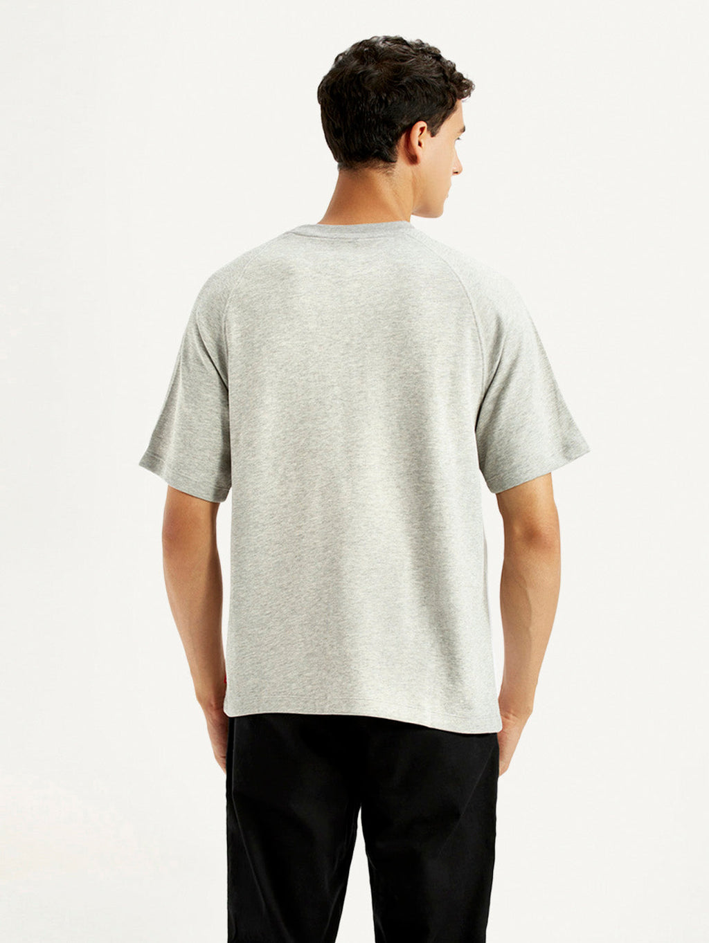Men's Colorblock White Crew Neck T-shirt