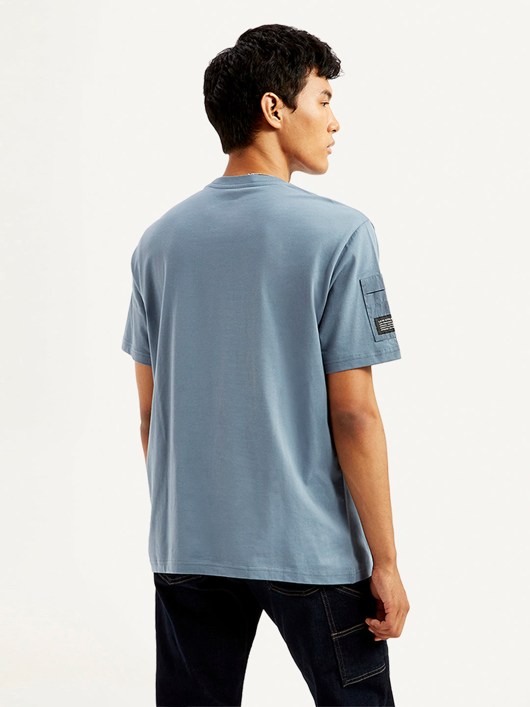 Men's Solid Crew Neck Utility T-Shirt