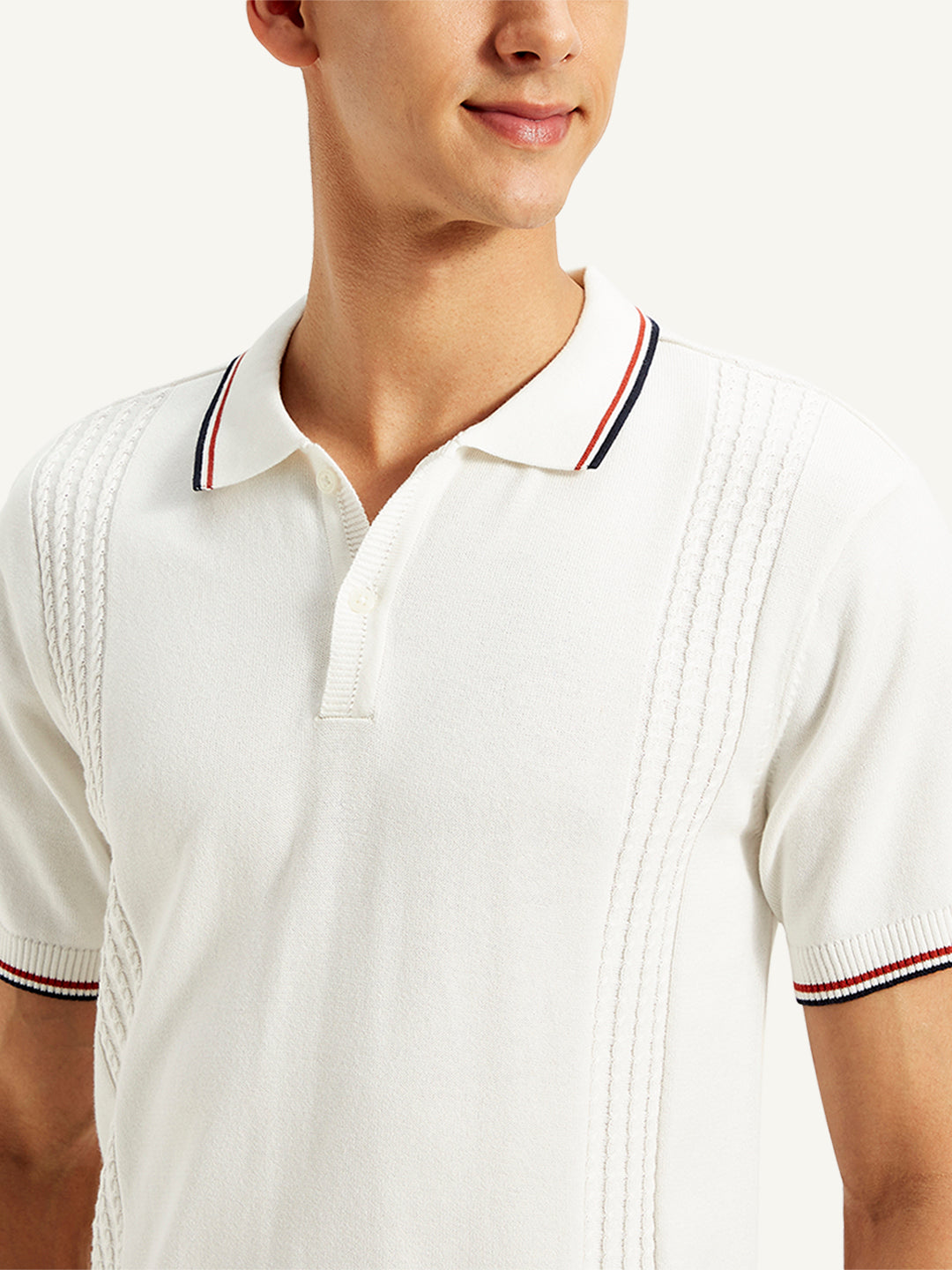 Men's Striped Slim Fit Polo T-Shirt