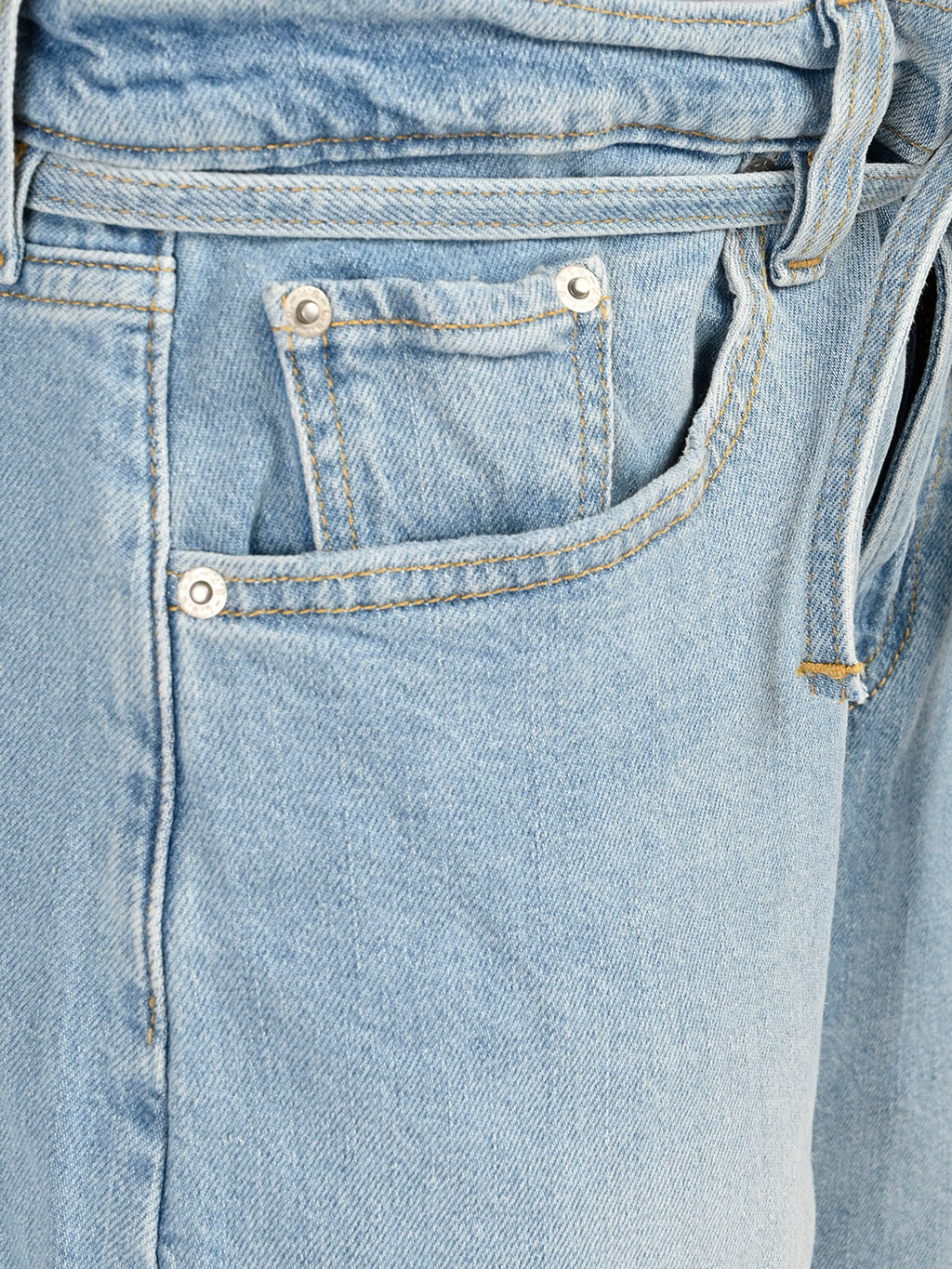 Women's Light Blue Wide Leg Fit Mid Rise Jeans