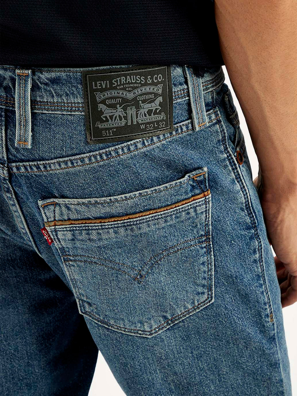 Men's 511 Blue Slim Fit Mid Rise Jeans