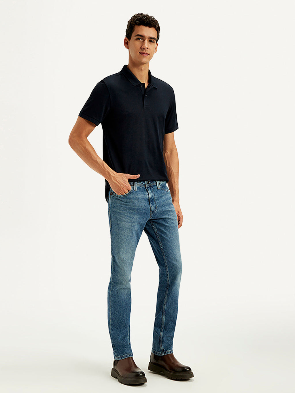 Men's 511 Blue Slim Fit Mid Rise Jeans