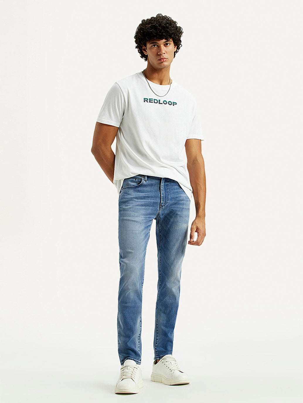 Men's Redloop 512 Indigo Slim Tapered Fit Mid Rise Jeans