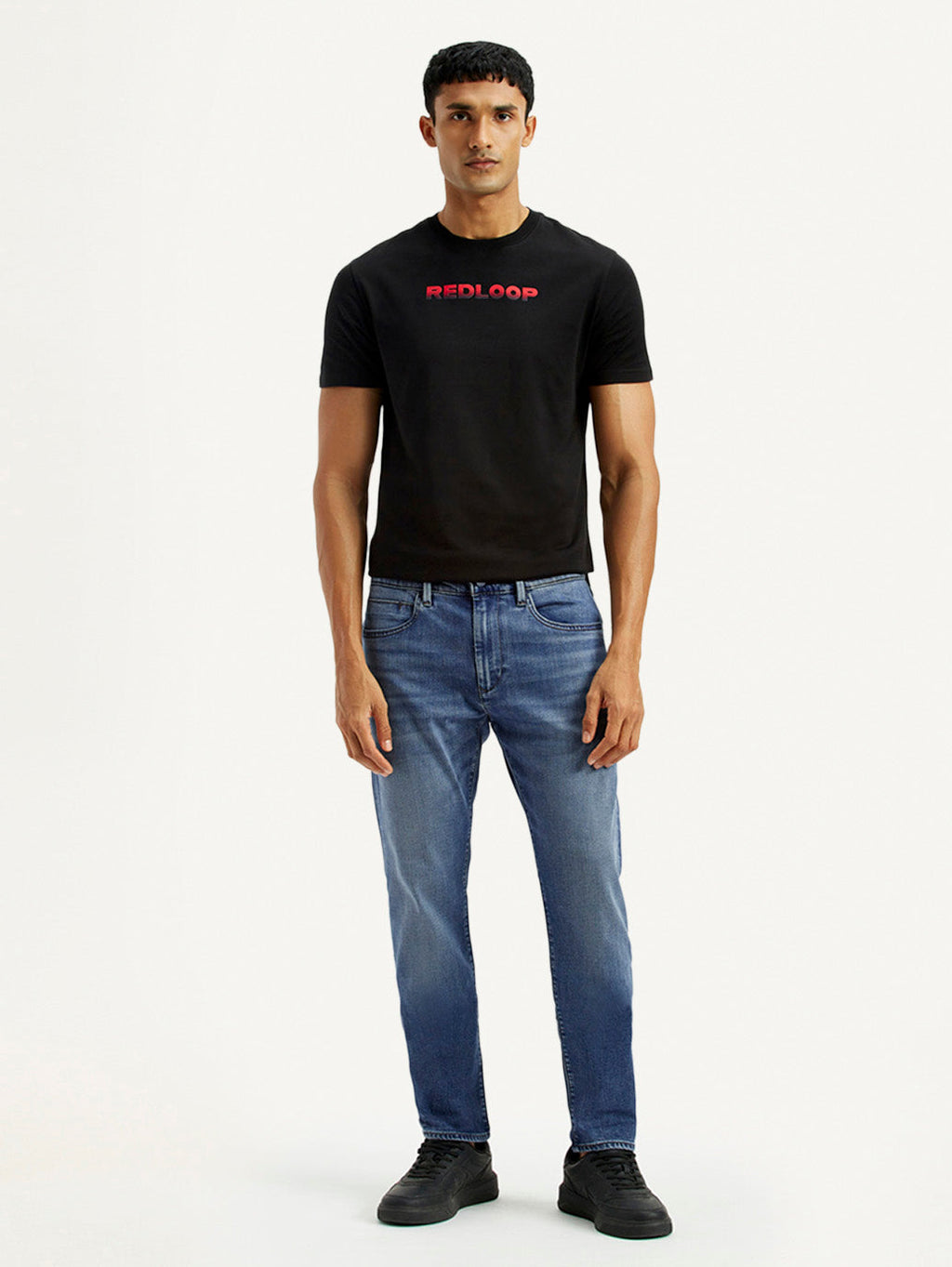 Men's Redloop 512 Dark Indigo Slim Tapered Fit Mid Rise Jeans