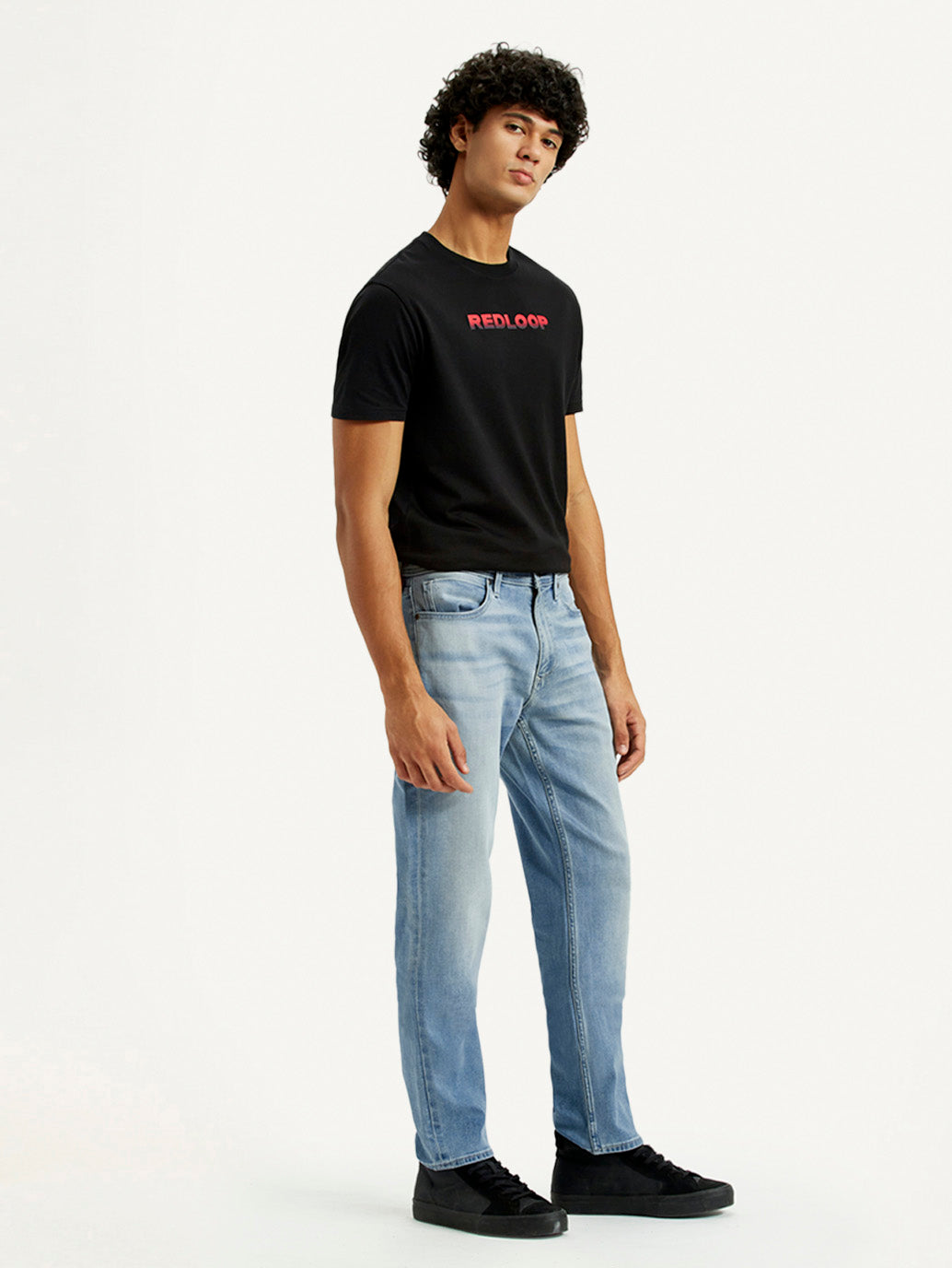 Men's Redloop 541 Light Indigo Athletic Tapered Fit Mid Rise Jeans