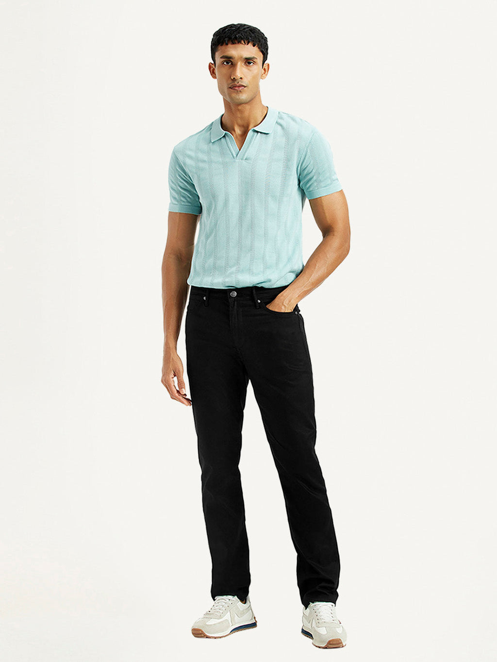 Men's Redloop 511 Black Slim Fit Mid Rise Jeans