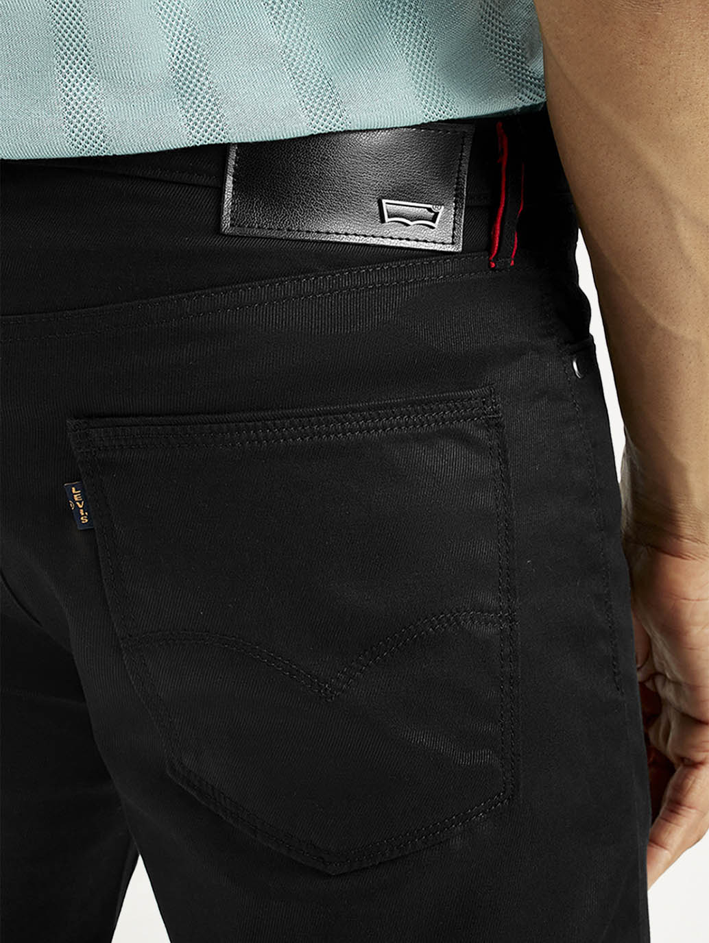 Men's Redloop 511 Black Slim Fit Mid Rise Jeans