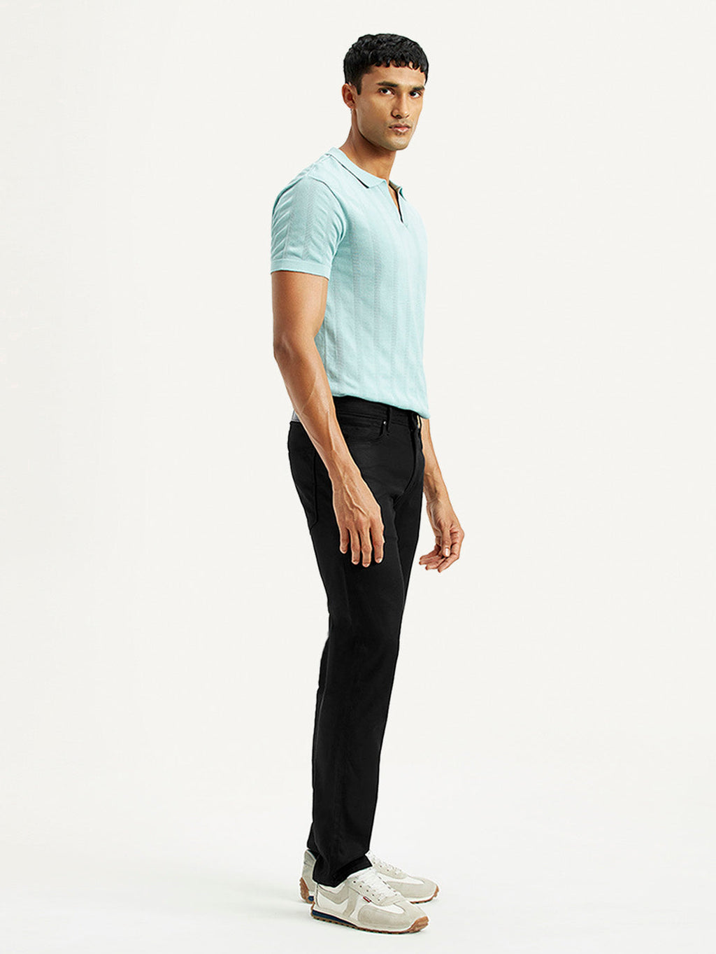 Men's Redloop 511 Black Slim Fit Mid Rise Jeans