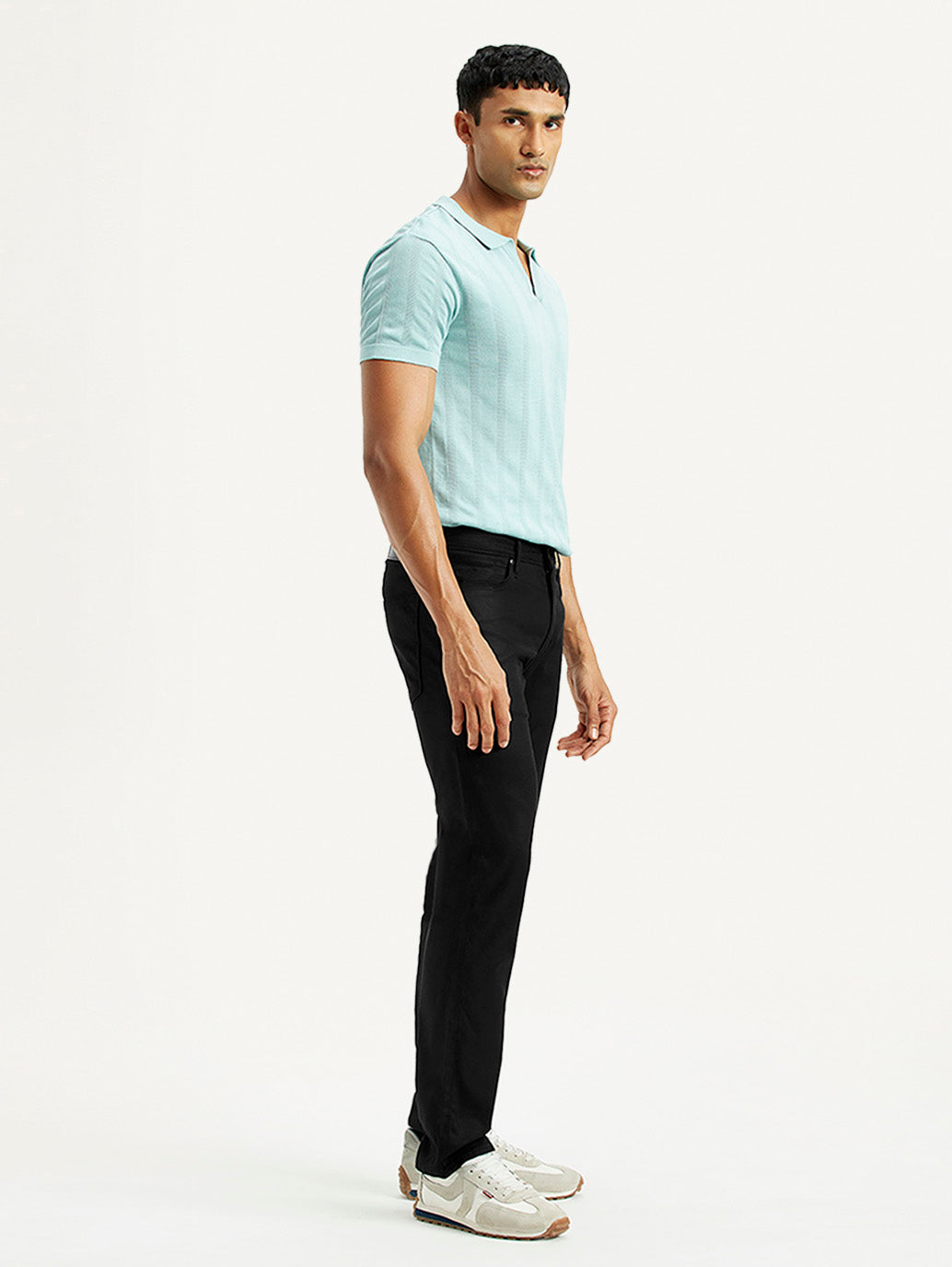 Men's Redloop 511 Black Slim Fit Mid Rise Jeans