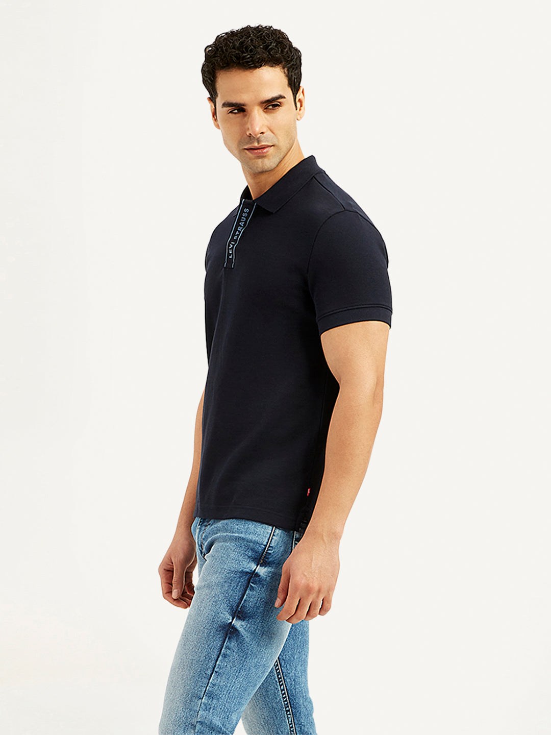 Men's Solid Slim Fit Polo T-Shirt