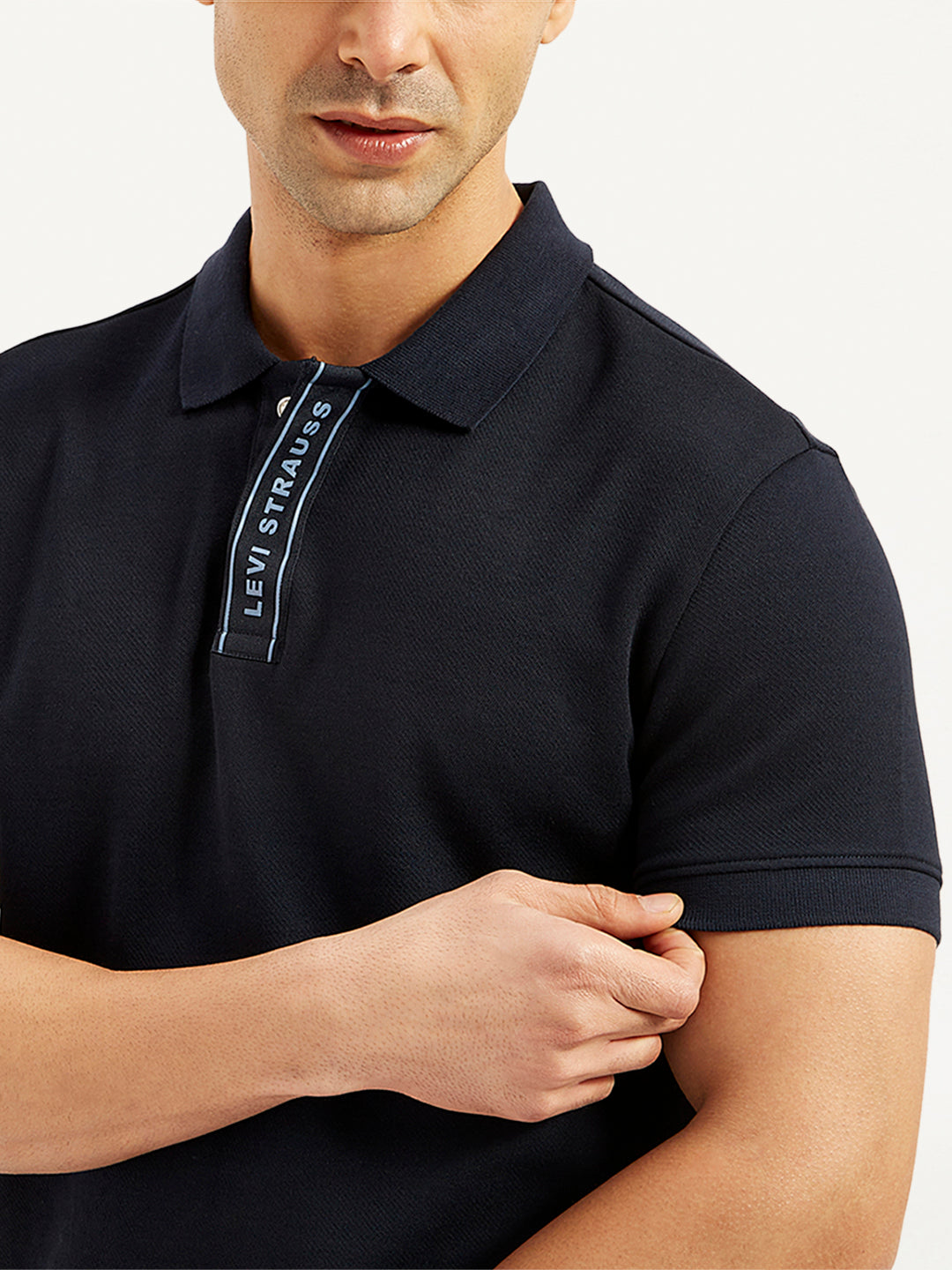 Men's Solid Slim Fit Polo T-Shirt
