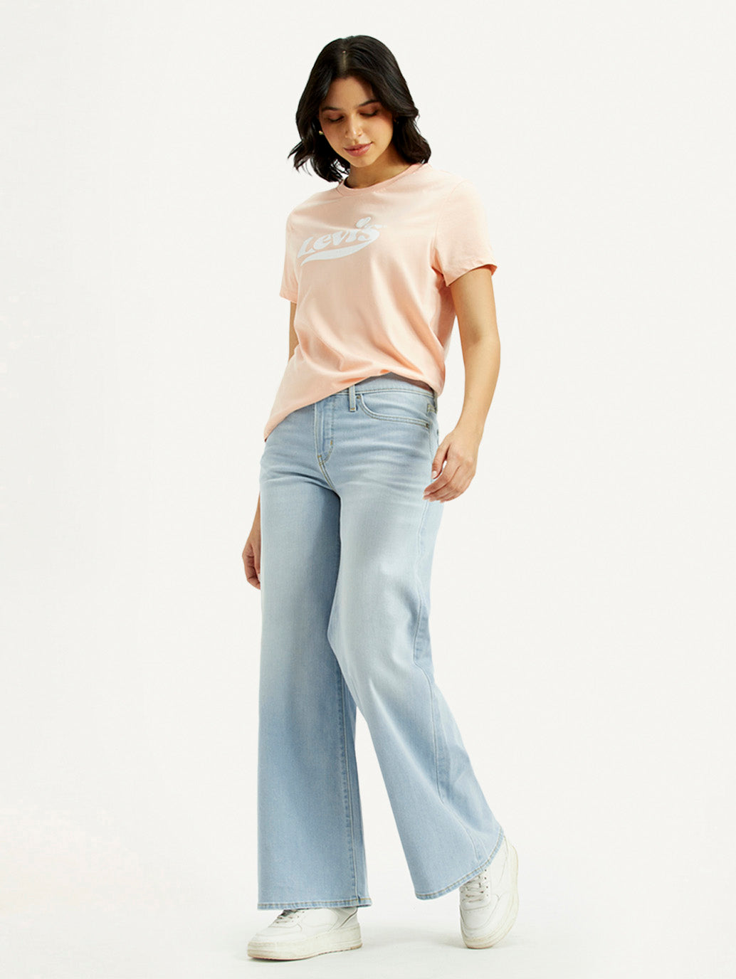 Women's 318 Light Indigo Flared Fit Mid Rise Jeans