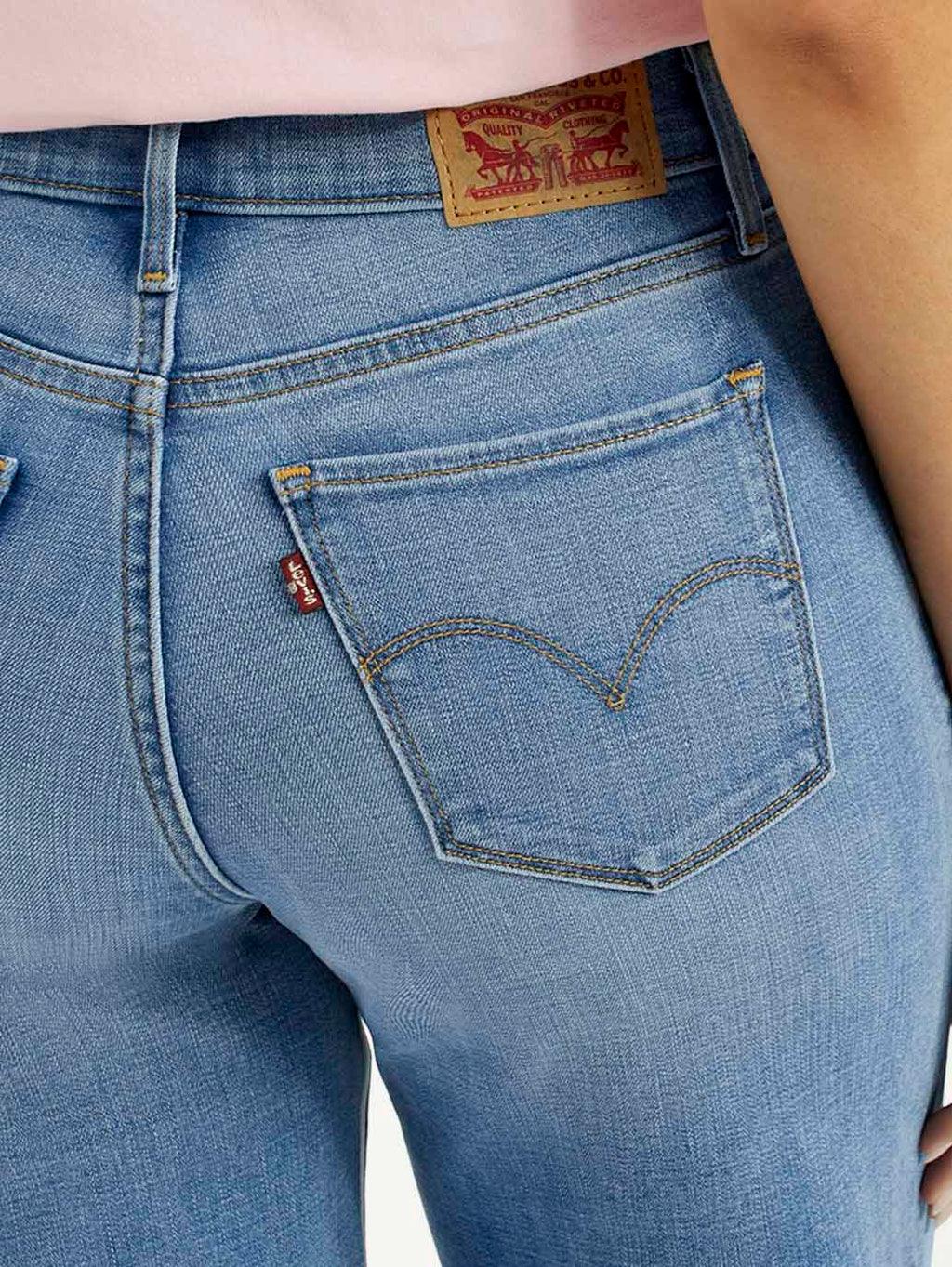 Women's 318 Med Indigo Flared Fit Mid Rise Jeans