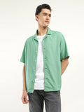 Men's Solid Camp Collar Shirt