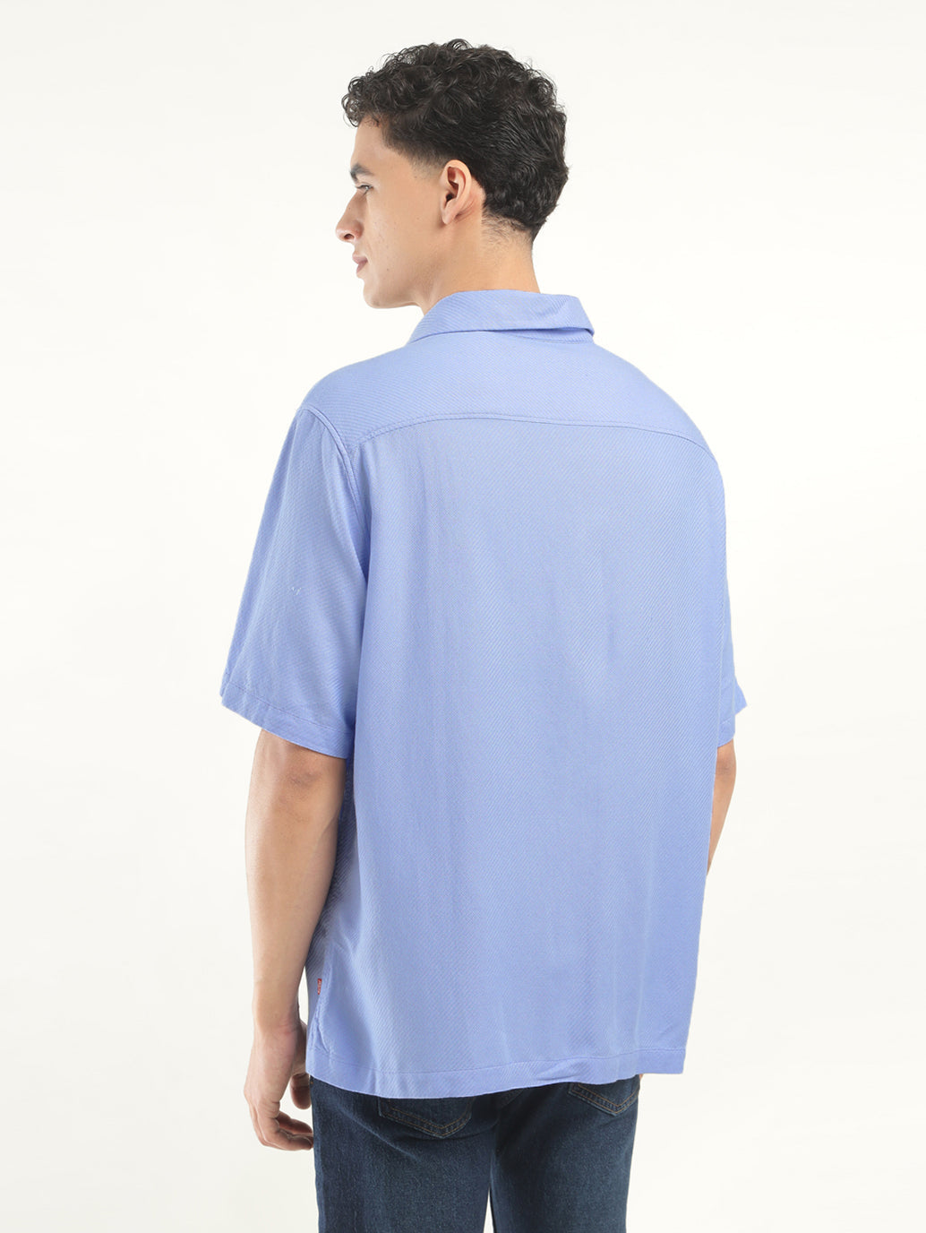 Men's Solid Camp Collar Shirt
