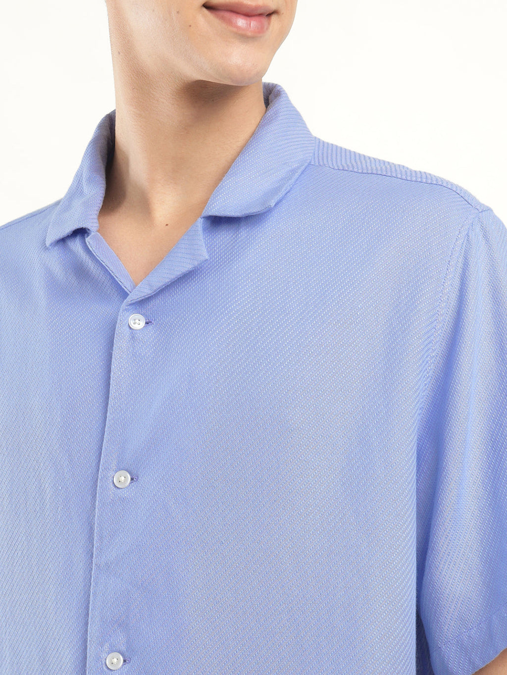 Men's Solid Camp Collar Shirt