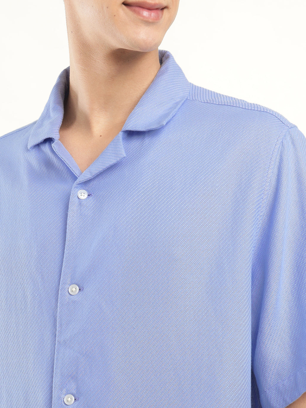 Men's Solid Camp Collar Shirt