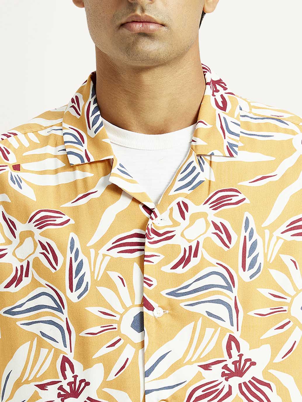 Men's Floral Multi Color Camp Shirt