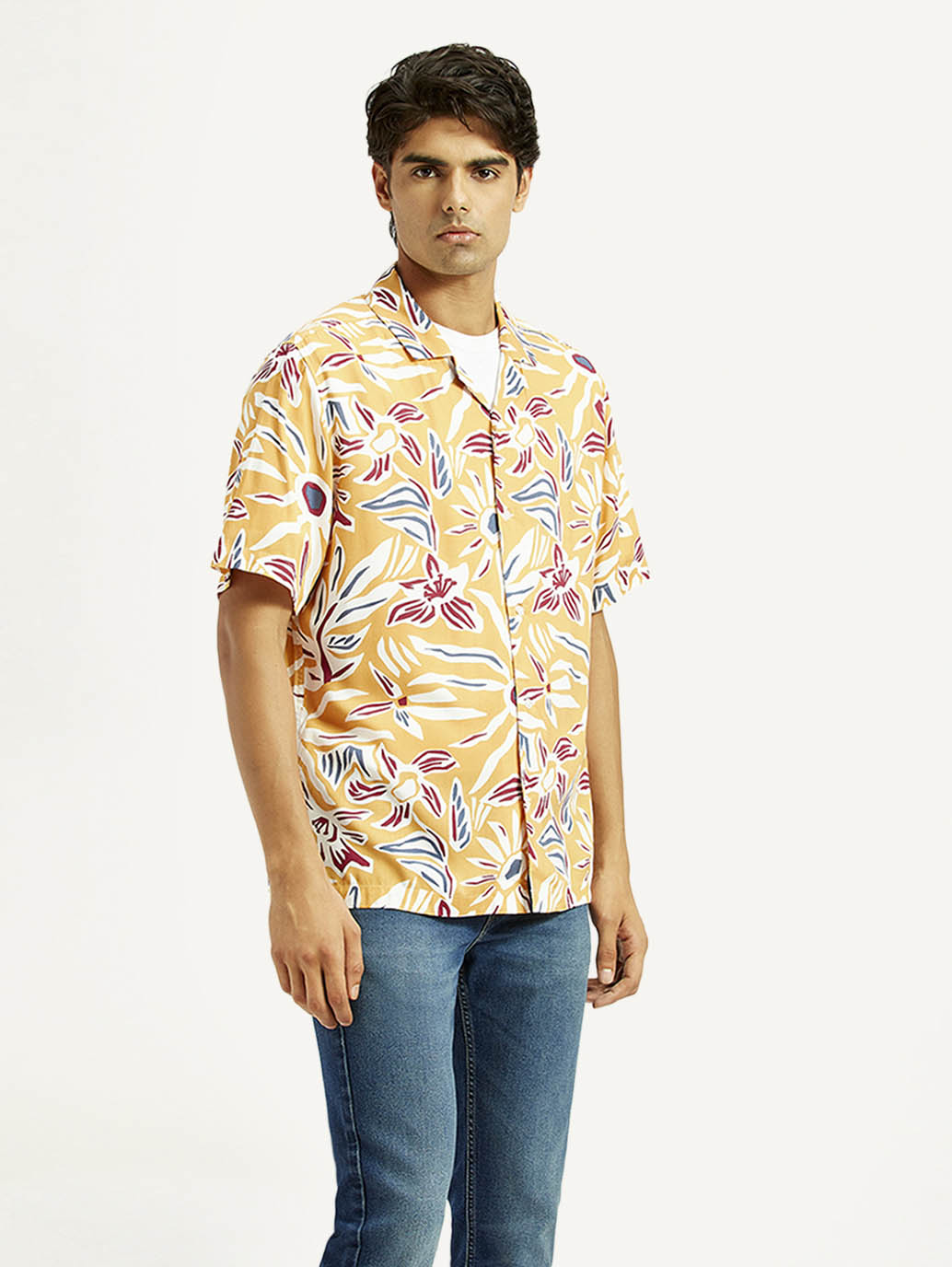 Men's Floral Multi Color Camp Shirt