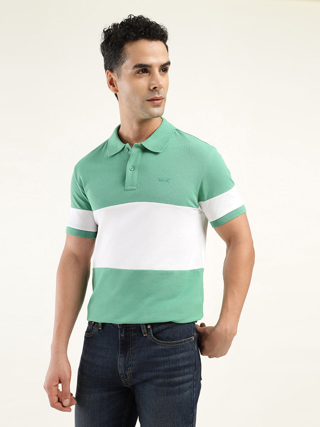 Men's Colorblock Polo T-Shirt