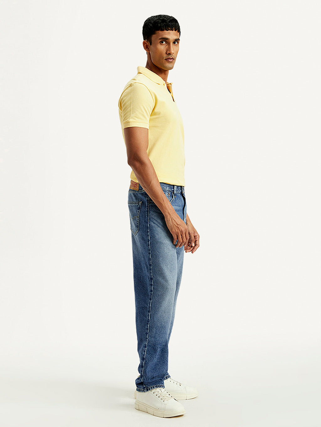 Men's 568 Blue Loose Fit Mid Rise Jeans