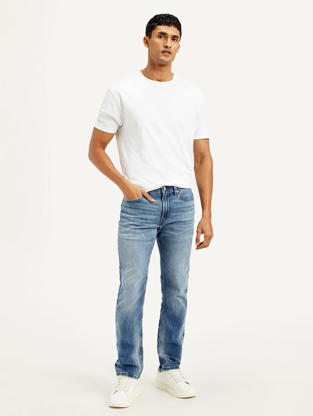 Men's 511 Light Blue Slim Fit Mid Rise Jeans
